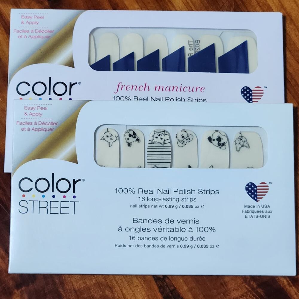 Color Street Nail Polish Strips Dogs Cats Pets Animals & French Manicure DIY